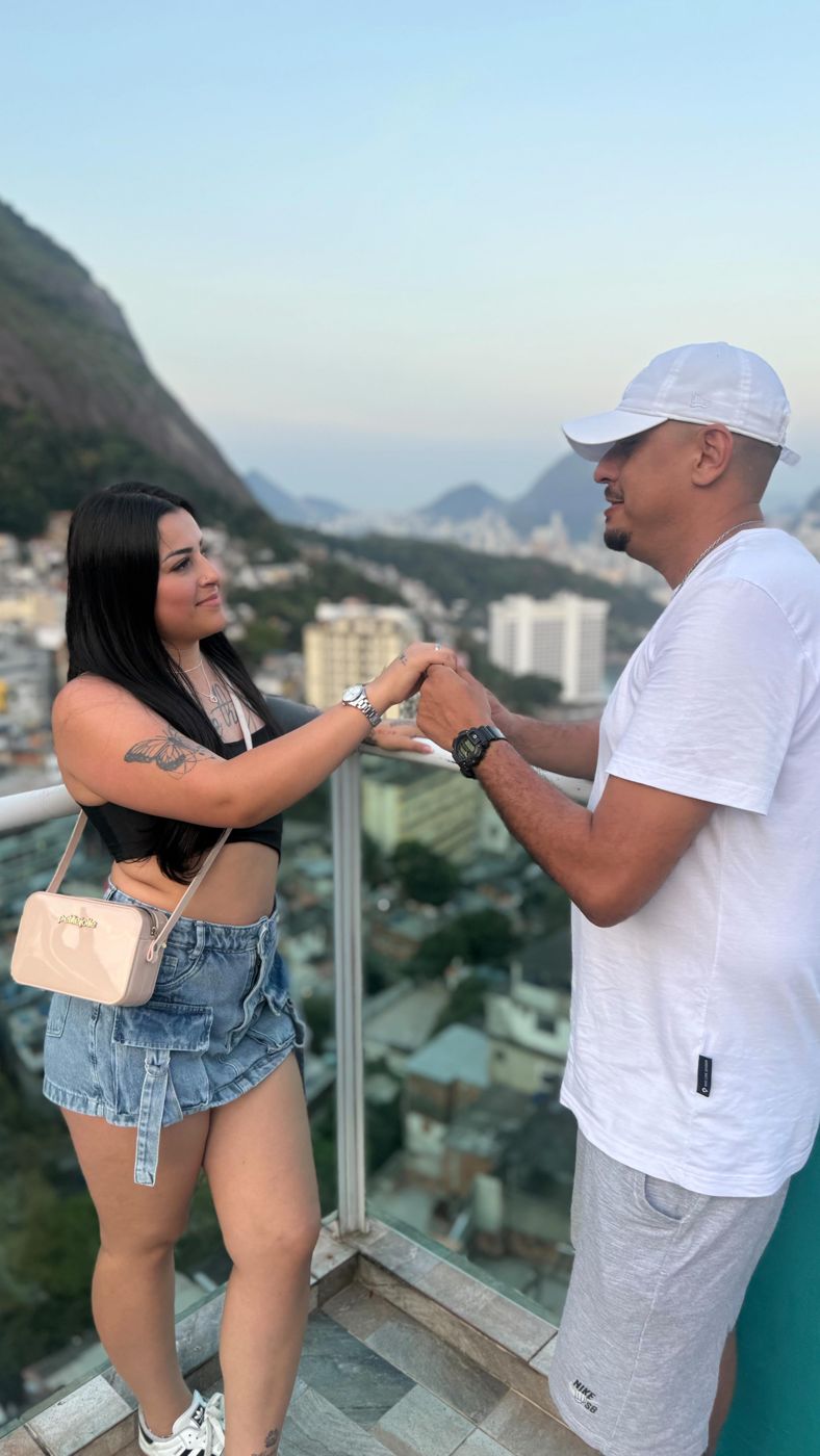 Pedido de casamento na laje
